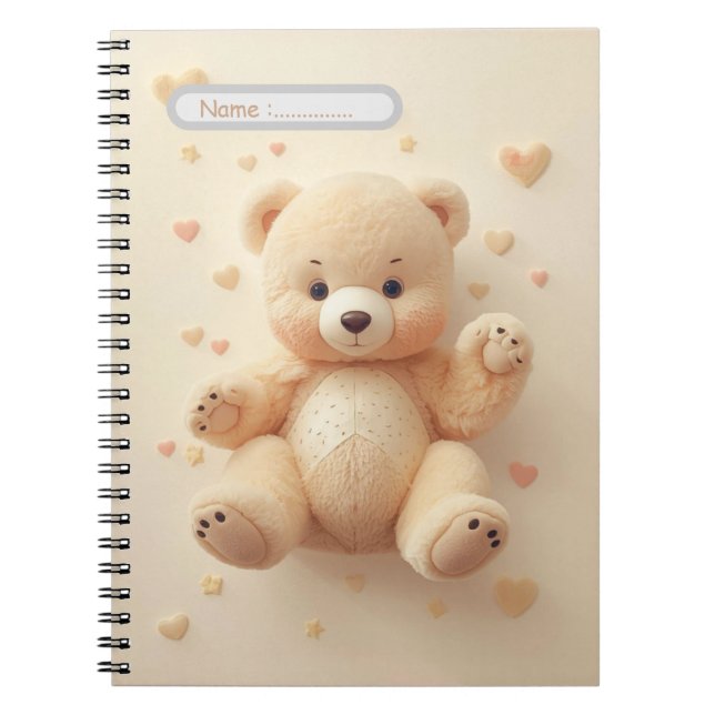 Cuaderno Pastel de Osito Adorable (Frente)