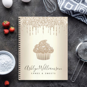 Cuaderno Pastel de pastelería Panadería Chef Purpurina Drin