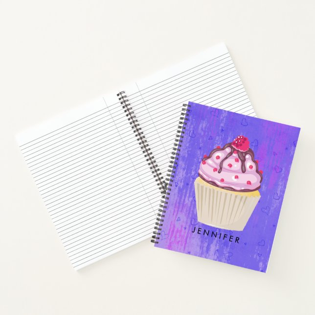 Cuaderno Pastel dulce con frambuesa en el Personalizado sup (Interior)
