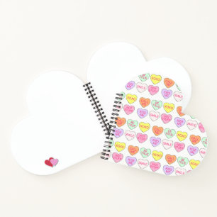 Cuaderno Pastel El día de San Valentín Candy Hearts Love Sw
