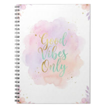 Cuaderno Pastel Estético de Buenas Vibraciones |