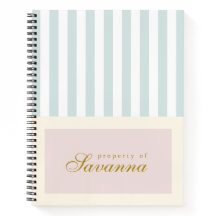 Cuaderno pastel estético minimalista personalizado