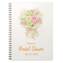 Cuaderno Pastel Floral Bridal Shower bouquet wedding 