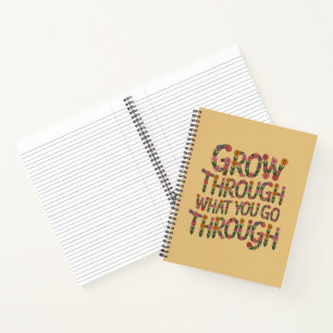 Cuaderno Pastel Floral Mentalidad de Crecimiento Profesor E