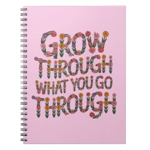 Cuaderno Pastel Floral Mentalidad de Crecimiento Profesor E