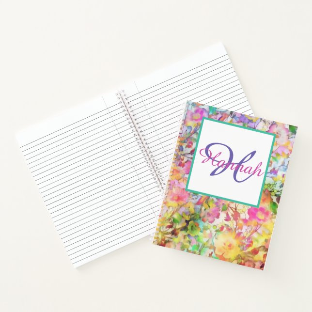 Cuaderno Pastel floral personalizado (Interior)