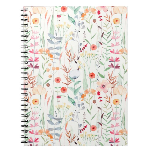Cuaderno Pastel Flower Garden Pattern (Frente)