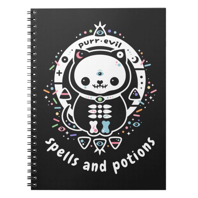 Cuaderno Pastel Goth Spells and Potions Witch's (Frente)