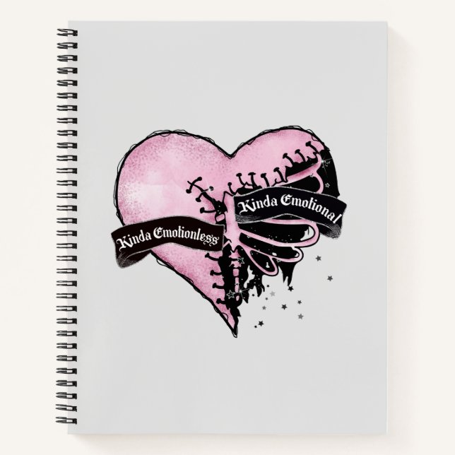 Cuaderno Pastel Gótico Corazón | Emocional e inmóvil (Anverso)