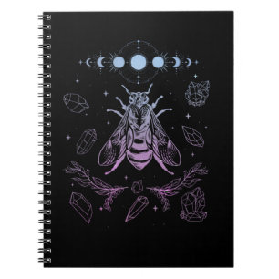 Cuaderno Pastel Gótico Moon Insect Gothic Wicca Crescent B