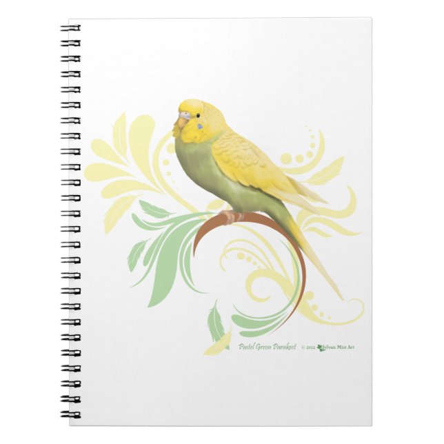 Cuaderno Pastel Green Parakeet (Frente)