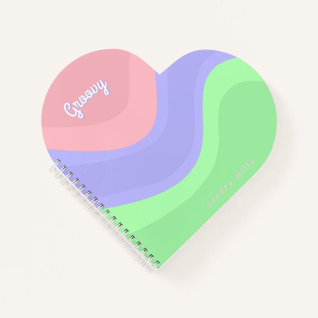 Cuaderno Pastel Groovy Personalizado (Anverso)