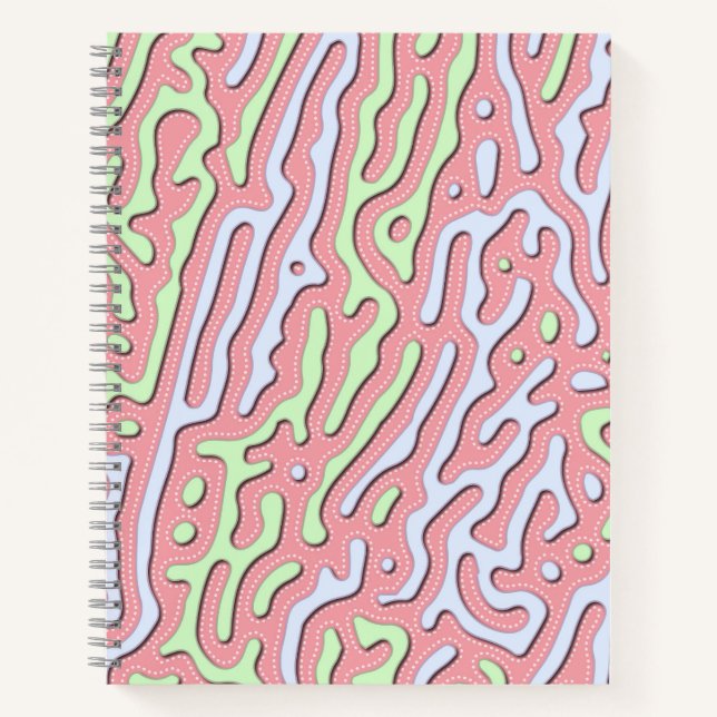 Cuaderno Pastel Kawaii Resumen Diseño de la Lucha Colorida (Anverso)