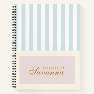 Cuaderno pastel minimalista personalizado con esté