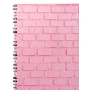 Cuaderno Pastel pink brick background wall texture. pink re
