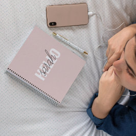 Cuaderno Pastel Pink Hello Y You Name Moderno