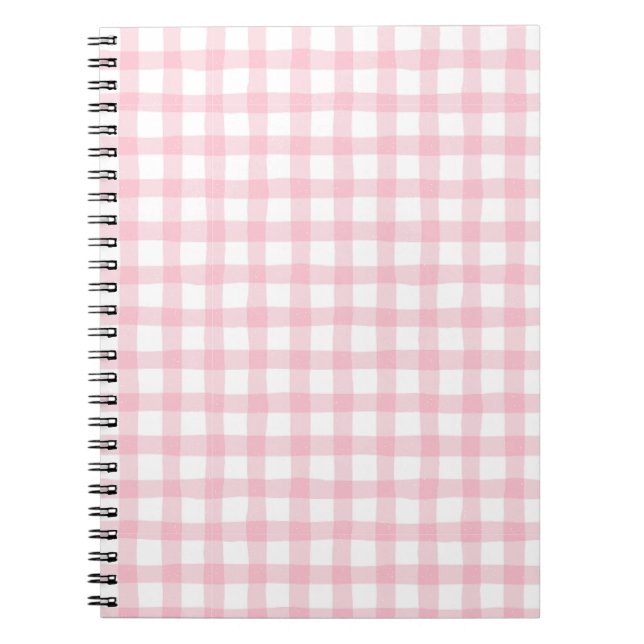 Cuaderno Pastel Pink Plaid – Soft Aesthetic Seamless  (Frente)