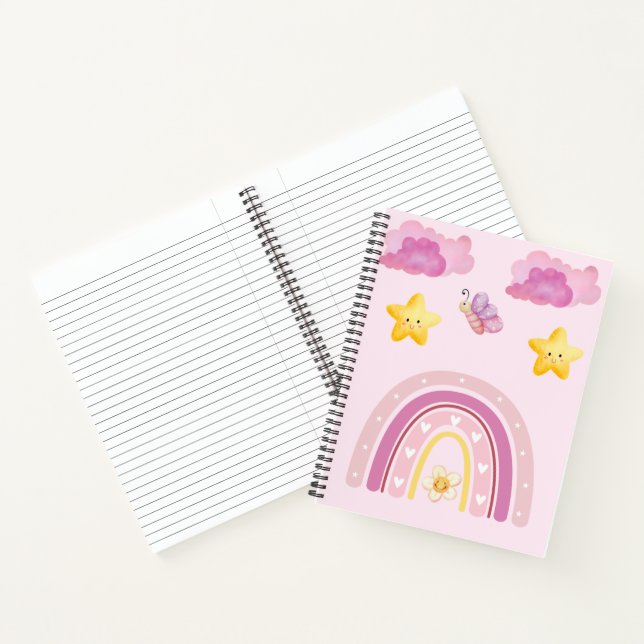 Cuaderno Pastel Rainbow & Stars Nursery Design | Cute Kawai (Interior)
