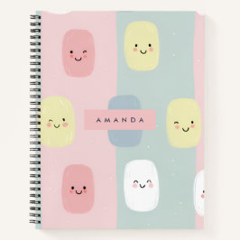 Cuaderno Pastel sonriente personalizado dulces Kawaii
