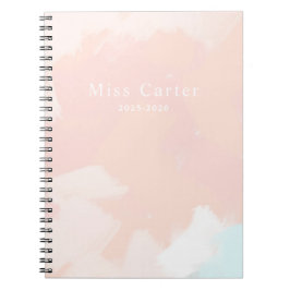 Cuaderno Pastel Springtime con detalles de nombre y año