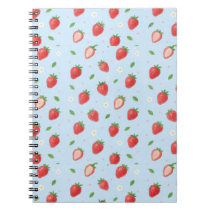 Cuaderno Pastel Strawberry Dreams Seamless Pattern