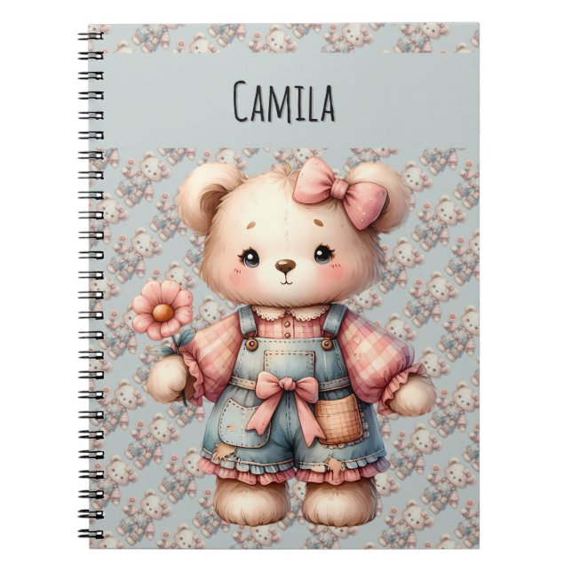 Cuaderno Pastel Teddy Bear portando pantalones de vestir de (Frente)