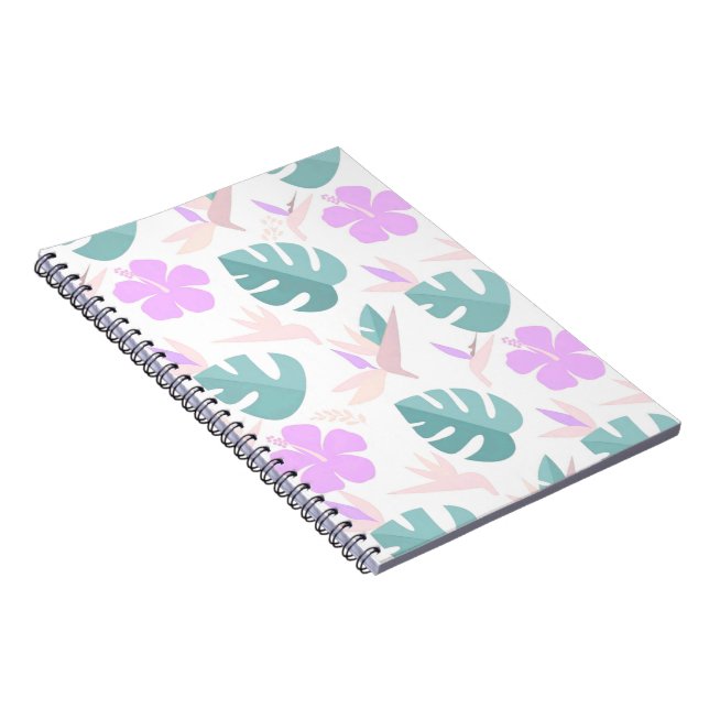 Cuaderno Pastel Tropical Floral Pattern (Lado Derecho)