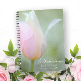 Cuaderno Pastel Tulip Spring Funeral Memorial Book
