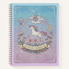 Cuaderno Pastel Unicorn & Dream Big Sparkle On Journal