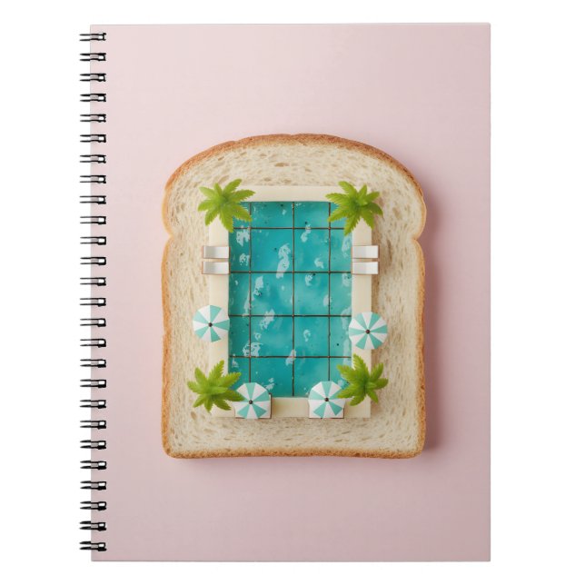 Cuaderno Pastel Vaporwave Pool Toast (Frente)