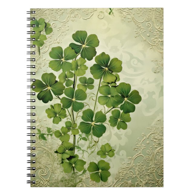 CUADERNO PASTEL VERDE INTRICATE LACE LOGRO PATRÓN IRLANDÉS (Frente)