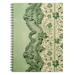 CUADERNO PASTEL VERDE INTRICATE LACE LOGRO PATRÓN IRLANDÉS