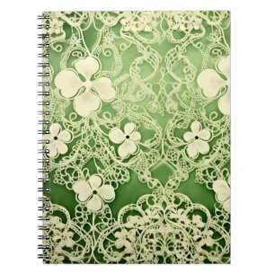 CUADERNO PASTEL VERDE INTRICATE LACE LOGRO PATRÓN IRLANDÉS