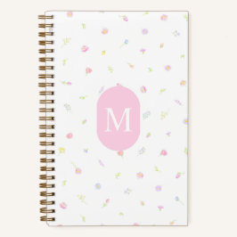 Cuaderno Pastel Wildflower Pink Monogram Journal Notebook
