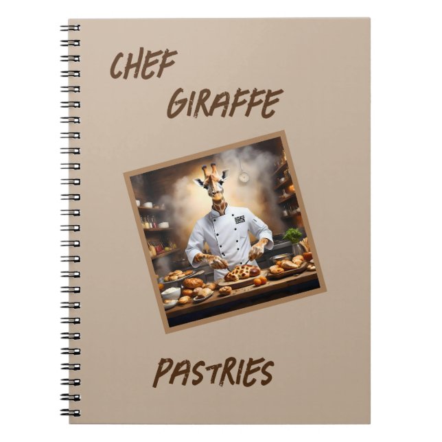 Cuaderno Pastelero Jirafa: Alcanzando Nuevas Alturas, (Frente)