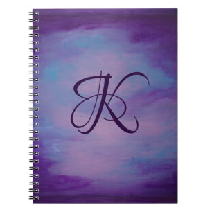 Cuaderno Pasteles de bonito   Cielo azul púrpura de la nub