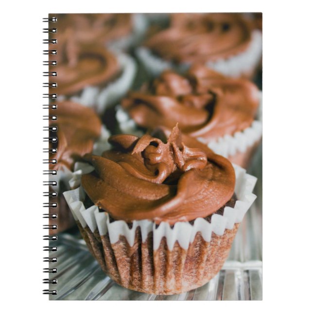 Cuaderno Pasteles de chocolate con escarcha en una foto de  (Frente)