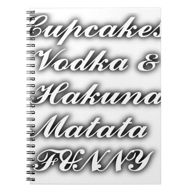 Cuaderno Pasteles Vodka Hakuna Matata FUNNY (Frente)