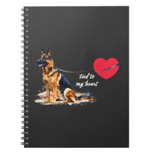 Cuaderno Pastor Alemán Atado a Mi Corazón