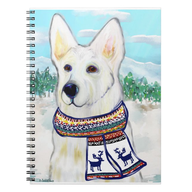 Cuaderno Pastor Alemán Blanco (Frente)