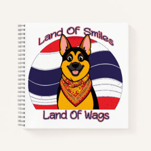 Cuaderno Pastor Alemán En Tailandia Tierra De Sonrisas Y Me