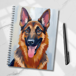 Cuaderno Pastor Alemán | Perro Acuarela Mascota 