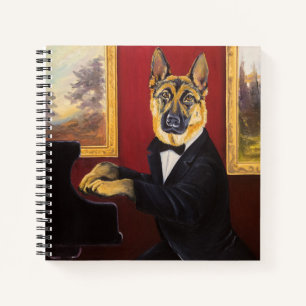 Cuaderno Pastor alemán Piano Waltz