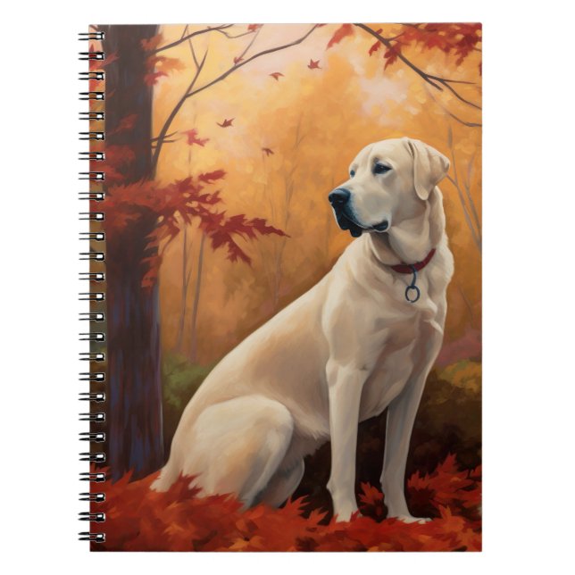 Cuaderno Pastor anatoliano en hojas otoñales se inspira (Frente)