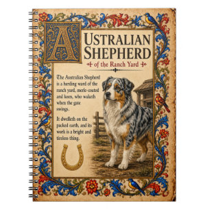 Cuaderno Pastor Australiano, Arte de Bestiario Medieval