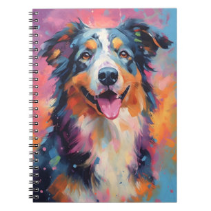 Cuaderno Pastor australiano colorido