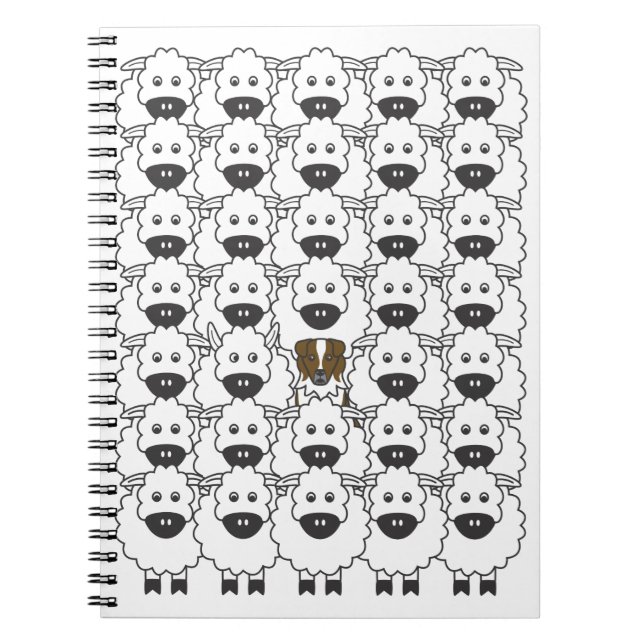 Cuaderno Pastor australiano en las ovejas (Frente)