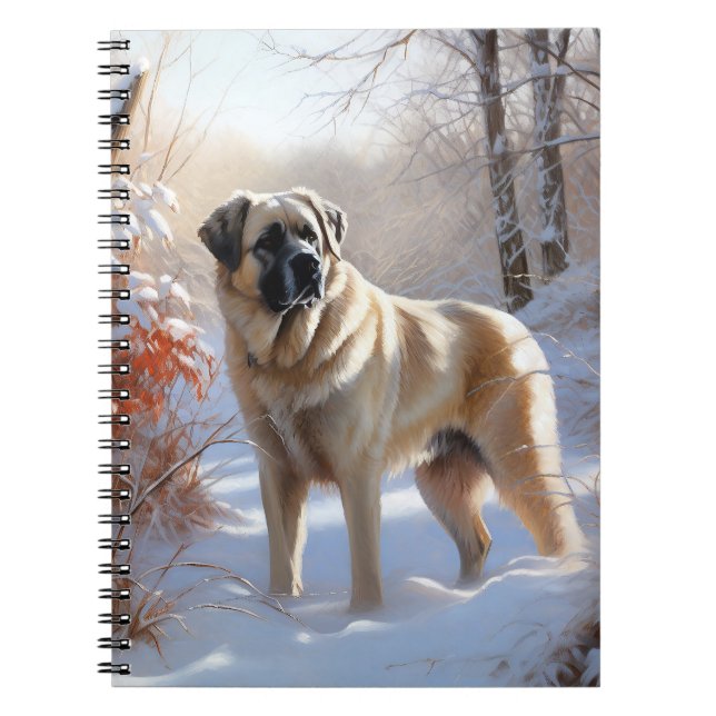Cuaderno Pastor de Anatolia Deja que nieve Navidad (Frente)