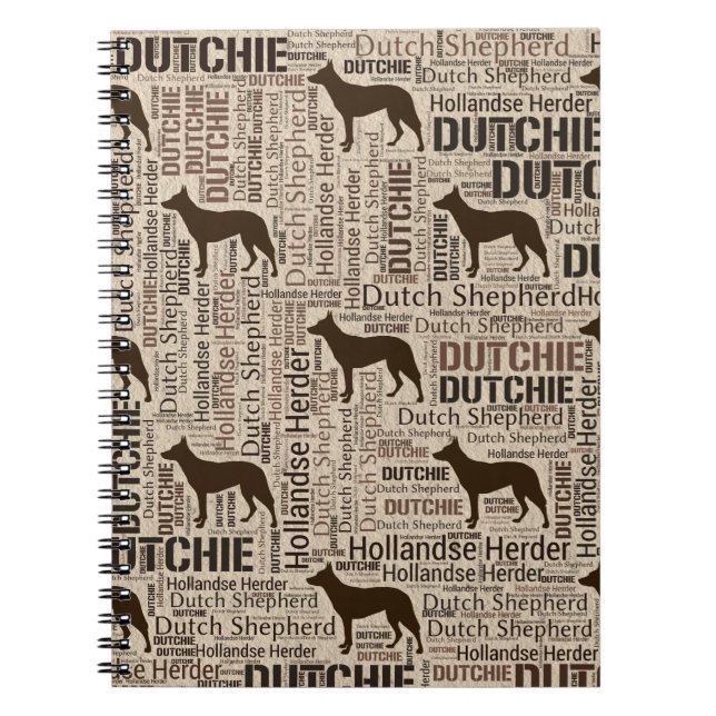 Cuaderno Pastor holandés - pastor de Hollandse - Dutchie (Frente)