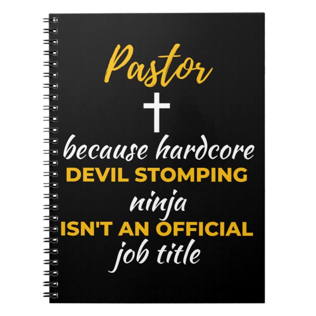 Cuaderno Pastor Porque El Diablo Más Difícil Impide Ninja (Frente)